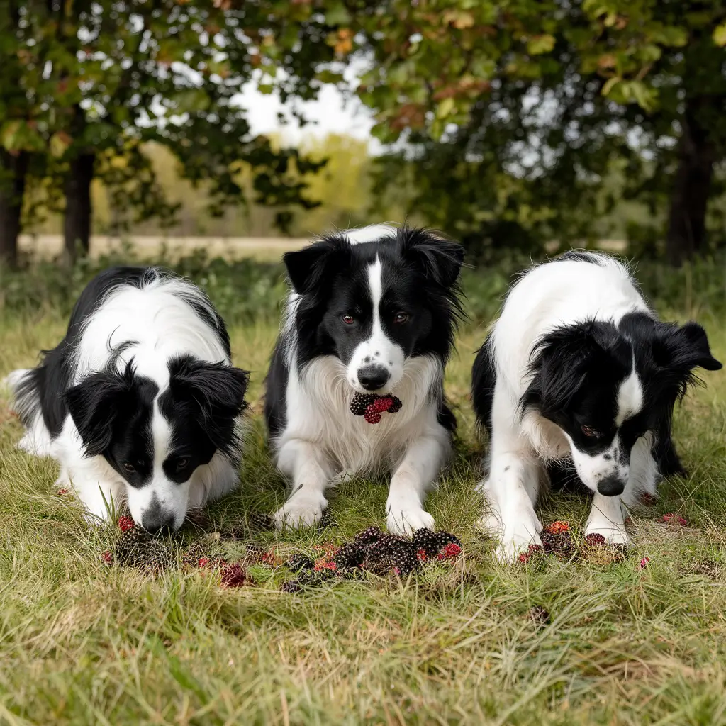 Dogs Eat Blackberries