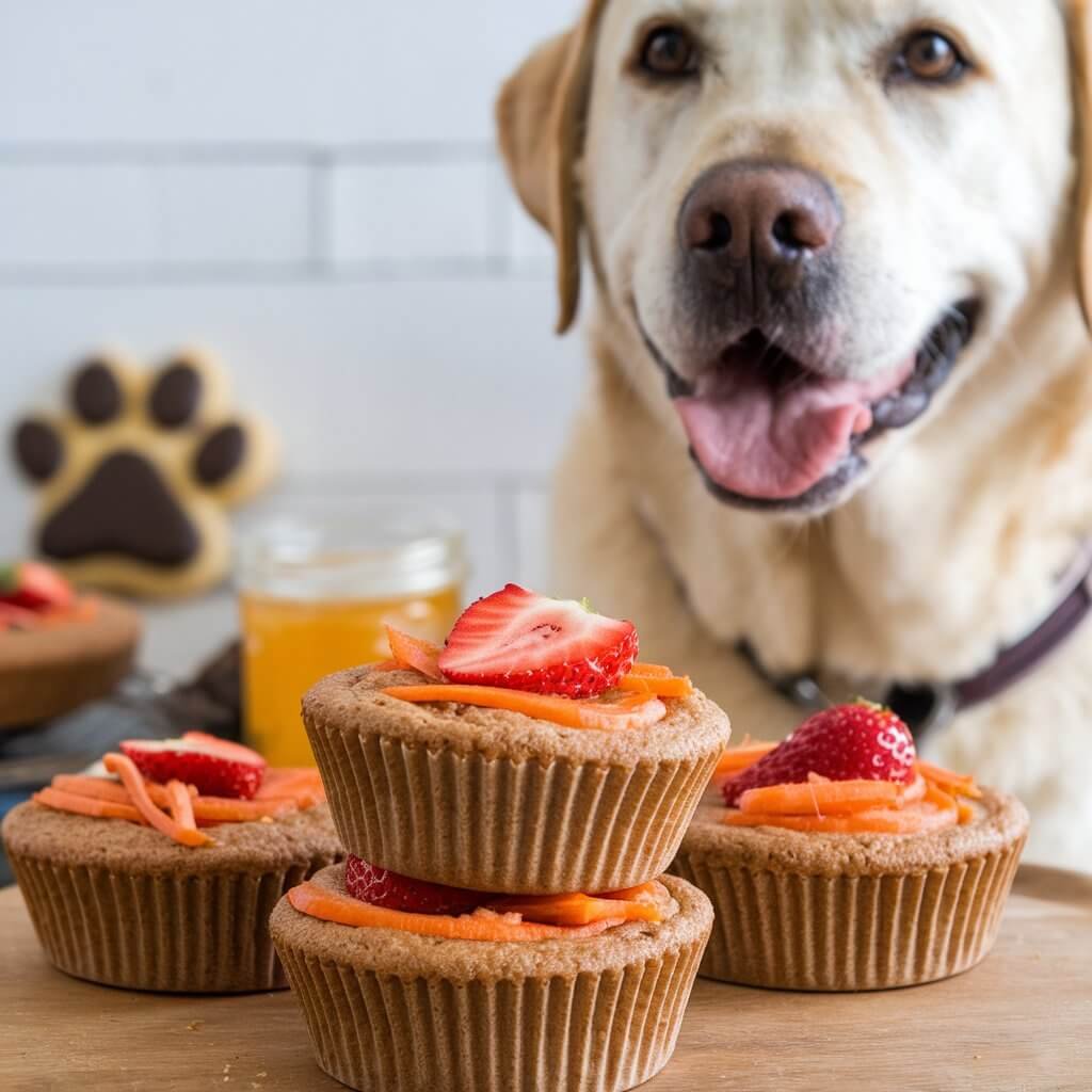 Strawberry & Carrot Pupcakes