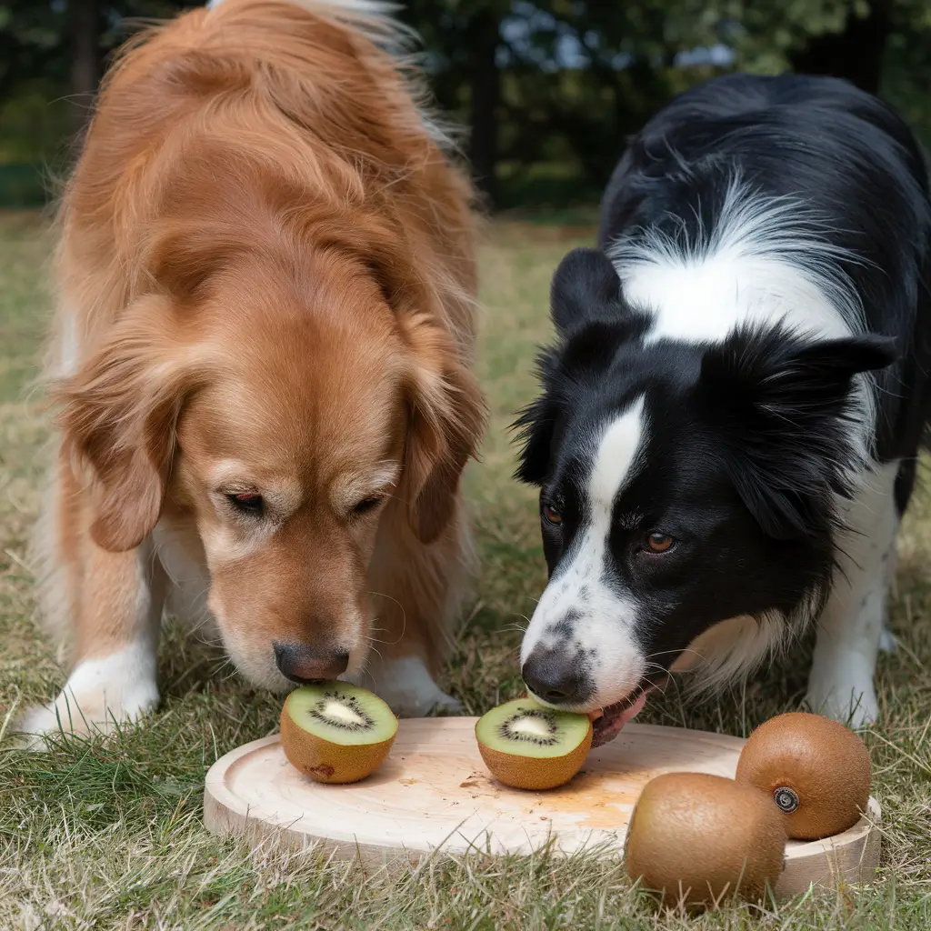 dogs eat KIWI